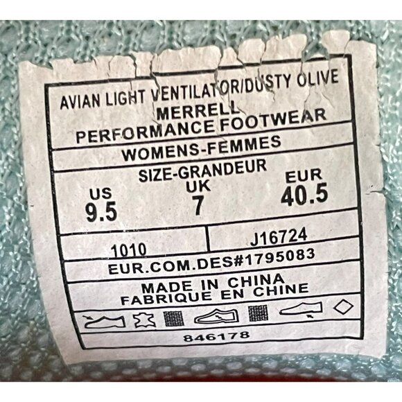 MERRELL WOMENS HIKING AVIAN LIGHT VENTILATOR VIBRAM SIZE 9.5 LOW TOP SHOES - Picture 4 of 6